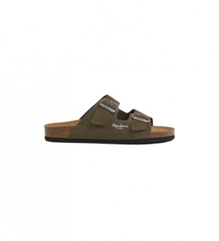 Sandali in pelle bio verde