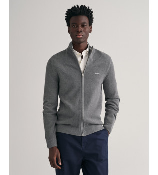 Cardigan zipp gris