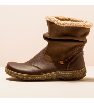 Leren enkellaarsjes N758 Nido bruin