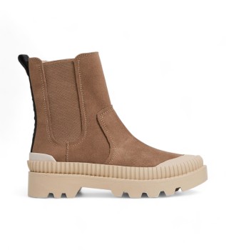 Botins Ascot High em pele castanho