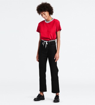 Ribcage Ankle Jeans Schwarz