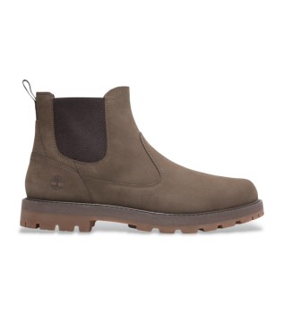 Brązowe skórzane buty za kostkę Britton Road