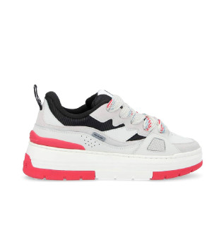 Sneakers con plateau in pelle Nollie ispirate allo skate bianco
