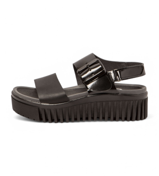 Sandalias de piel 1578 Brighton negro