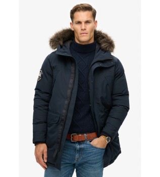 Parka Everest navy z syntetycznego futra