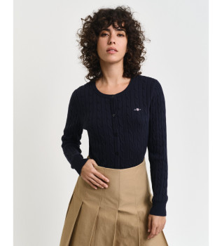 Strickjacke aus elastischer Baumwolle in Marineblau von Eights