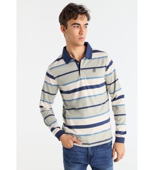 Green striped polo shirt