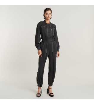 Fecho de correr largo cinzento