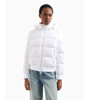 Chaqueta Acolchada con capucha blanco