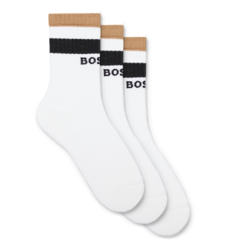 Conjunto de 3 pares de meias Iconic Socks brancas