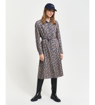 Robe chemise imprime en cachemire multicolore