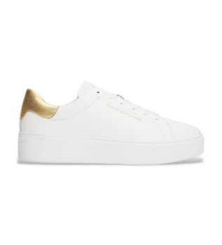 Chaussures de tennis en cuir blanc