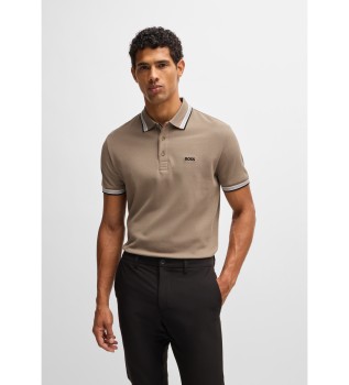 Polo Paddy en piqué marron