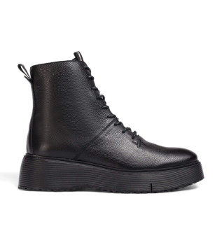 Bristol Lederstiefeletten schwarz