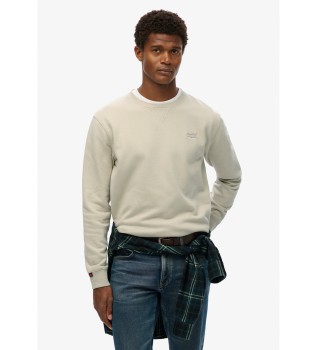 Essential bež majica z vogalom in logotipom Essential v bež barvi