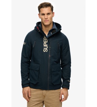 Veste coupe-vent  capuche avec broderie Ultimate navy