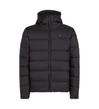 Veste thermique matelasse en tissu ripstop noir