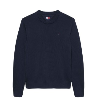Pull  col ras du cou slim marine
