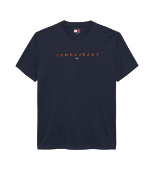 T-shirt avec logo linaire marine