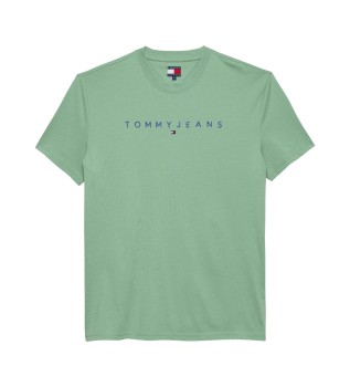 Majica z zelenim linearnim logotipom