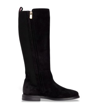 Bottes en daim et cuir noir