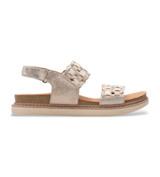 Sandales en cuir beige Arwell Glide
