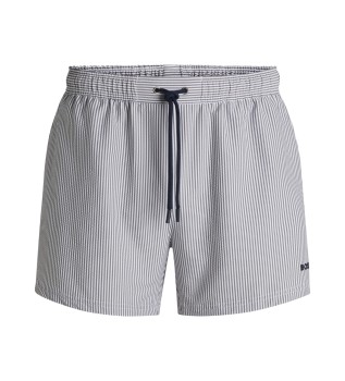 Navy-stribet badedragt i sirsaka-stof