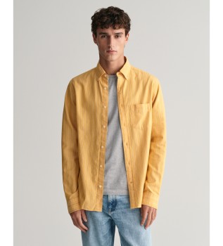 Chemise Oxford  coupe rgulire, rayures jaunes Archive