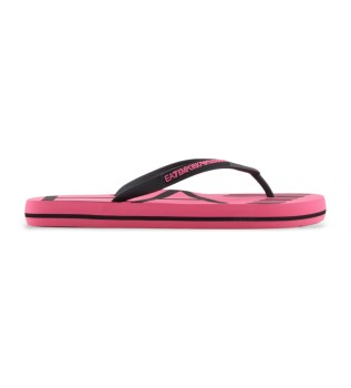 Flipflops med rosa logotyp