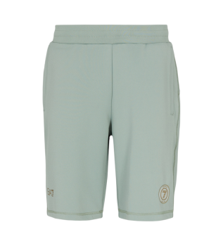 Spodenki bermudy o regularnym kroju w kolorze zielonym