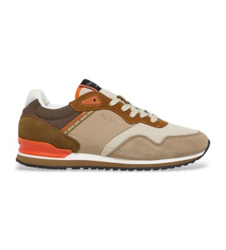 London Muse - Baskets en cuir beige