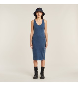 Vestido overdyed azul