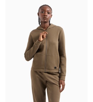 Brązowa bluza zapinana na zamek