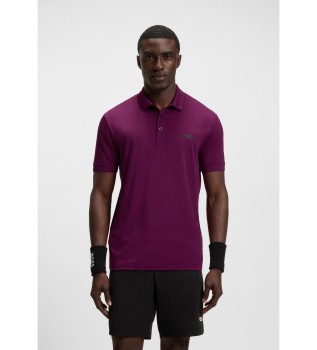 Polo  illustration  carreaux lilas