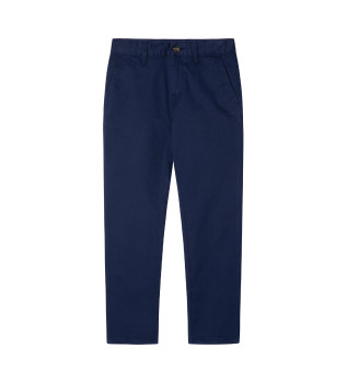 Marineblaue, locker sitzende Chinos