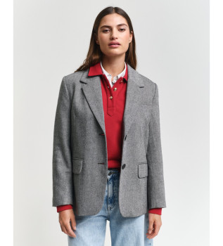 Blazer en laine mlange gris