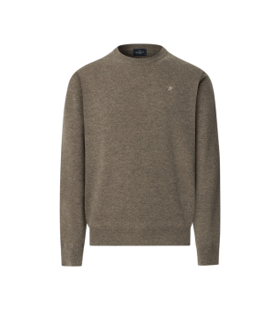 Herringbone Trim beige jumper