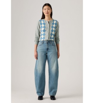 Baggy Dad Barrel Jeans blau