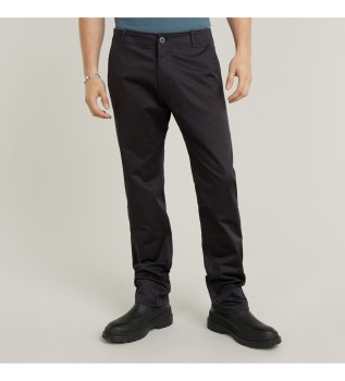 Mosa Straight Chino Trousers sort
