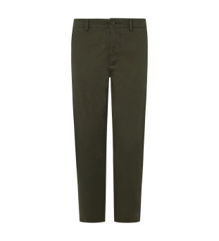 Chino Twill Slim Broek groen