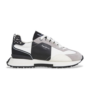 Archer Court chaussures en cuir gris