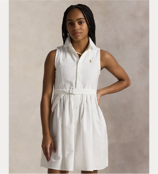 Cotton oxford shirt dress