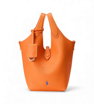 Usnjena torbica tote in crossbody Polo Play oran?ne barve