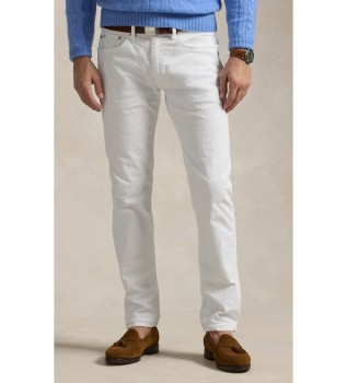 Cal�as de ganga Sullivan Slim Fit branco el�stico