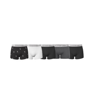 Conjunto 5 boxers clássicos de algodão elástico