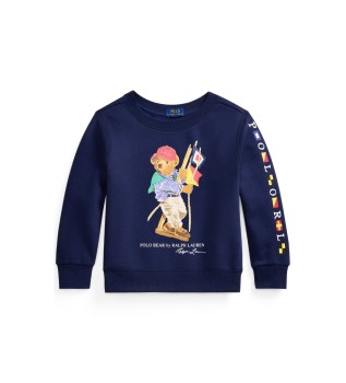 Sudadera de felpa con Polo Bear marino