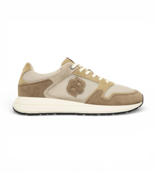 Vinston Beige Leder Turnschuhe