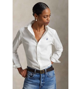 Slim Fit bomuldsskjorte hvid