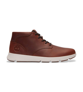Parker Street braune Turnschuhe aus Leder mit mittlerer Spitze