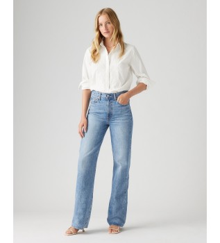 Jeans ribcage wide leg bleu